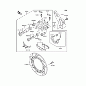 Схема вузла: Заднє гальмо для Kawasaki ZR1100 Zephyr 1100RS