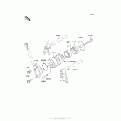 Схема вузла: Gear Change Drum/shift Fork(S) для Kawasaki AX125 Fury 125R