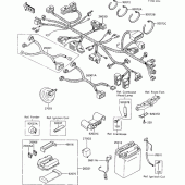 Схема узла: Электрооборудование для Kawasaki ZX600 GPX600R