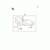 Схема узла: Сиденье для Kawasaki KLE300 Versys-X 300 ABS