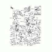 Схема узла: Радиатор (KLX250-H6) для Kawasaki KLX250 KLX250