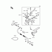 Схема вузла: Передній гальмівний циліндр (KLE400-A1) для Kawasaki KLE400
