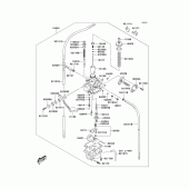 Схема вузла: Карбюратор для Kawasaki KLX125 KLX125L