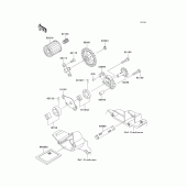 Схема узла: Масляный насос для Kawasaki KX250/ KX252 KX250F