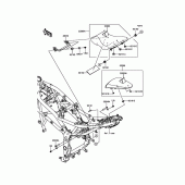 Схема вузла: Сидіння для Kawasaki BX250 NINJA 250SL ABS