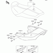 Схема вузла: Сидіння для Kawasaki ZR1100 ZRX1100-II
