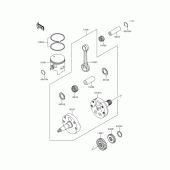 Схема вузла: Crankshaft/piston(s) для Kawasaki KX250/ KX252 KX250
