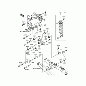 Схема вузла: Підвіска/задній амортизатор для Kawasaki BR250 Z250SL ABS