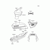 Схема вузла: Наклейки (Зелений A5) для Kawasaki ZR1200 ZRX1200R