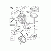 Схема вузла: Комплектуючі карбюратора (1/2) для Kawasaki ZX750 Ninja ZX-7R