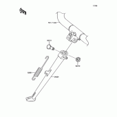 Схема вузла: Бічна підніжка для Kawasaki BJ250