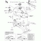Схема вузла: Паливний бак для Kawasaki ZR1000 Z1000 ABS