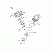 Схема вузла: Циліндр & Поршень для Kawasaki VN1700 Vulcan 1700 Voyager ABS