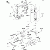 Схема узла: Подвеска/задний амортизатор для Kawasaki ZX1400 ZZR1400 ABS