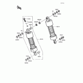 Схема узла: Подвеска/амортизатор для Kawasaki VN750 Vulcan 750