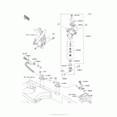 Схема узла: Задний тормозной цилиндр для Kawasaki KLX140 KLX140
