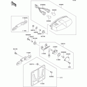 Схема узла: Taillight(s) для Kawasaki ZX400 ZXR400