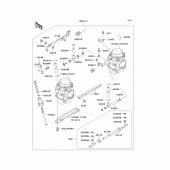 Схема вузла: Карбюратор(1/2) для Kawasaki EX500 GPZ500