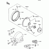 Схема вузла: Headlight(s) для Kawasaki VN750 VN750 Twin