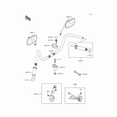 Схема узла: Руль & Пульт управления рулевой для Kawasaki VN1500 VN1500 Classic Tourer Fi