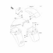 Схема вузла: Fender для Kawasaki EX500 GPZ500