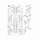 Схема вузла: Передня вилка(1/2) для Kawasaki KX85 KX85-II