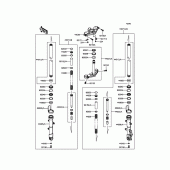 Схема вузла: Вилка передньої осі для Kawasaki EX300 Ninja 300