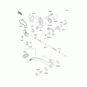 Схема узла: Переключатель передач для Kawasaki KLE500