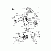 Схема вузла: Радіатор для Kawasaki VN1700 Vulcan 1700 Voyager ABS