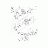 Схема вузла: Заднє колесо & Привідний ланцюг для Kawasaki BJ250 Estrella