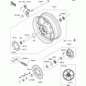 Схема узла: Ступица заднего колеса для Kawasaki ZR800 Z800