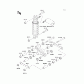 Схема вузла: Задня підвіска для Kawasaki ZX750 Ninja ZX-7R