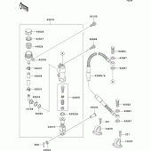 Схема узла: Задний тормозной цилиндр для Kawasaki KX85 KX85