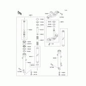 Схема вузла: Вилка передньої осі для Kawasaki EX500 GPZ500S