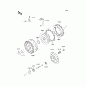 Схема узла: Сцепление для Kawasaki KL650 KLR650
