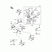 Схема вузла: Передній гальмівний циліндр Kawasaki ZR1100 Zephyr 1100