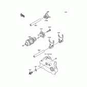 Схема вузла: Gear Change Drum/Shift Fork(s) для Kawasaki KL650 KLR650