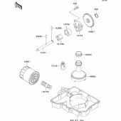 Схема узла: Масляный насос для Kawasaki ZX400 ZXR400
