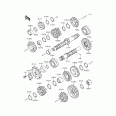 Схема узла: Трансмиссия для Kawasaki EX500 GPZ500S