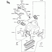 Схема вузла: Повітряний фільтр для Kawasaki ZG1000 1000GTR
