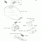 Схема вузла: Інформаційні наклейки для Kawasaki ZR1100 ZRX1100-II