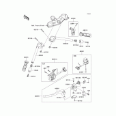 Схема вузла: Кермо & Пульт управління рульовий для Kawasaki ZX1000 Ninja ZX-10R ABS