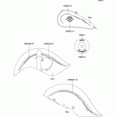 Схема вузла: Decals(red) для Kawasaki VN800 Vulcan 800 Drifter