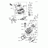 Схема вузла: Головка циліндра для Kawasaki VN750 Vulcan 750