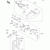 Схема вузла: Taillight(s) для Kawasaki ZX750 Ninja ZX-7RR