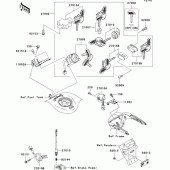 Схема вузла: Замок запалювання для Kawasaki VN1600 VN1600 Mean Streak