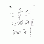 Схема узла: Замок зажигания для Kawasaki KLE500