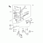 Схема вузла: Передній гальмівний циліндр для Kawasaki VN250 Eliminator 250V