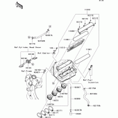 Схема узла: Воздушный фильтр для Kawasaki ZX600 Ninja ZX-6RR