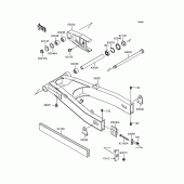 Схема вузла: Задній важіль (маятник) для Kawasaki ZX400 ZZR400
